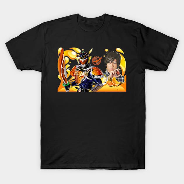 Kamen Rider Gaim Side-by-Side   (style #1) T-Shirt by BeatlesDiva